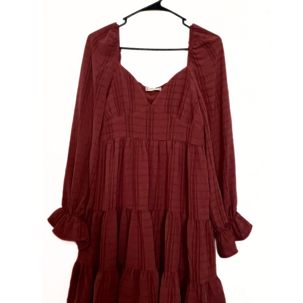 Altar'd State NWOT Maroon Long Sleeve Dress